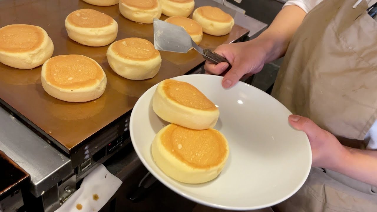 【無限パンケーキ】永遠に見てられるスフレパンケーキの作り方【ASMR】